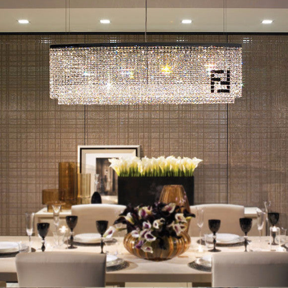 Claire Crystal Chandelier - Elegant Modern Ceiling Light Fixture for Dining Room, Living Room & Bedroom | Perfect for Home Decor & Wedding Venue Lighting