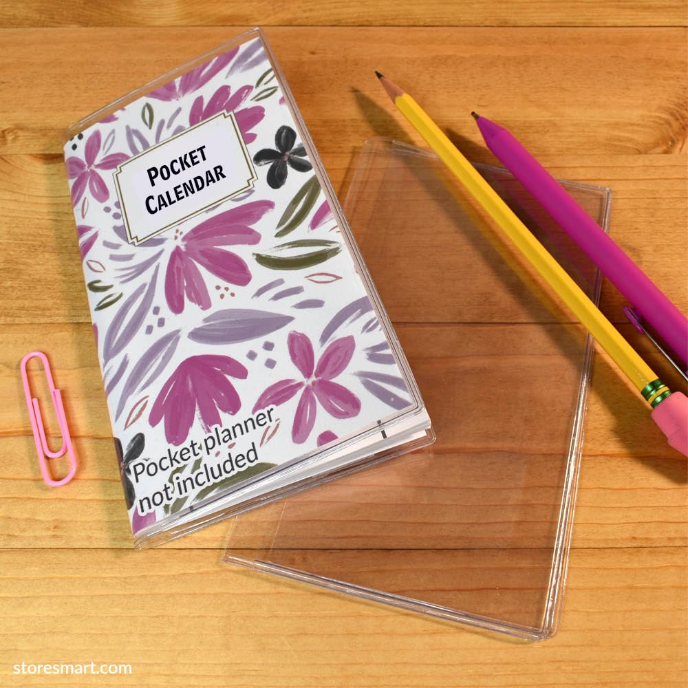 StoreSMART Clear Plastic Covers for Pocket Planners - 200 Pack (RSP1855-200) - Durable Protective Sleeves for Organizers, Calendars & Journals - Perfect for Office, School & Daily Planning