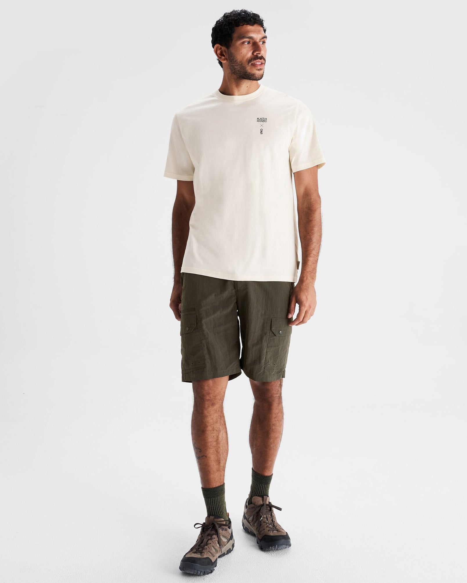 Organic Cotton Men's T-Shirt by O.Smither Lines - Natural Color | Comfortable & Eco-Friendly Casual Wear for Everyday Use