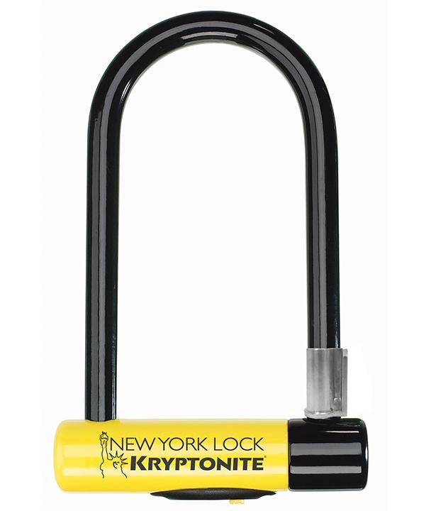 Kryptonite New York STD U Lock with FlexFrame U Bracket - Heavy Duty Bicycle Security for Urban Commuting & Outdoor Cycling