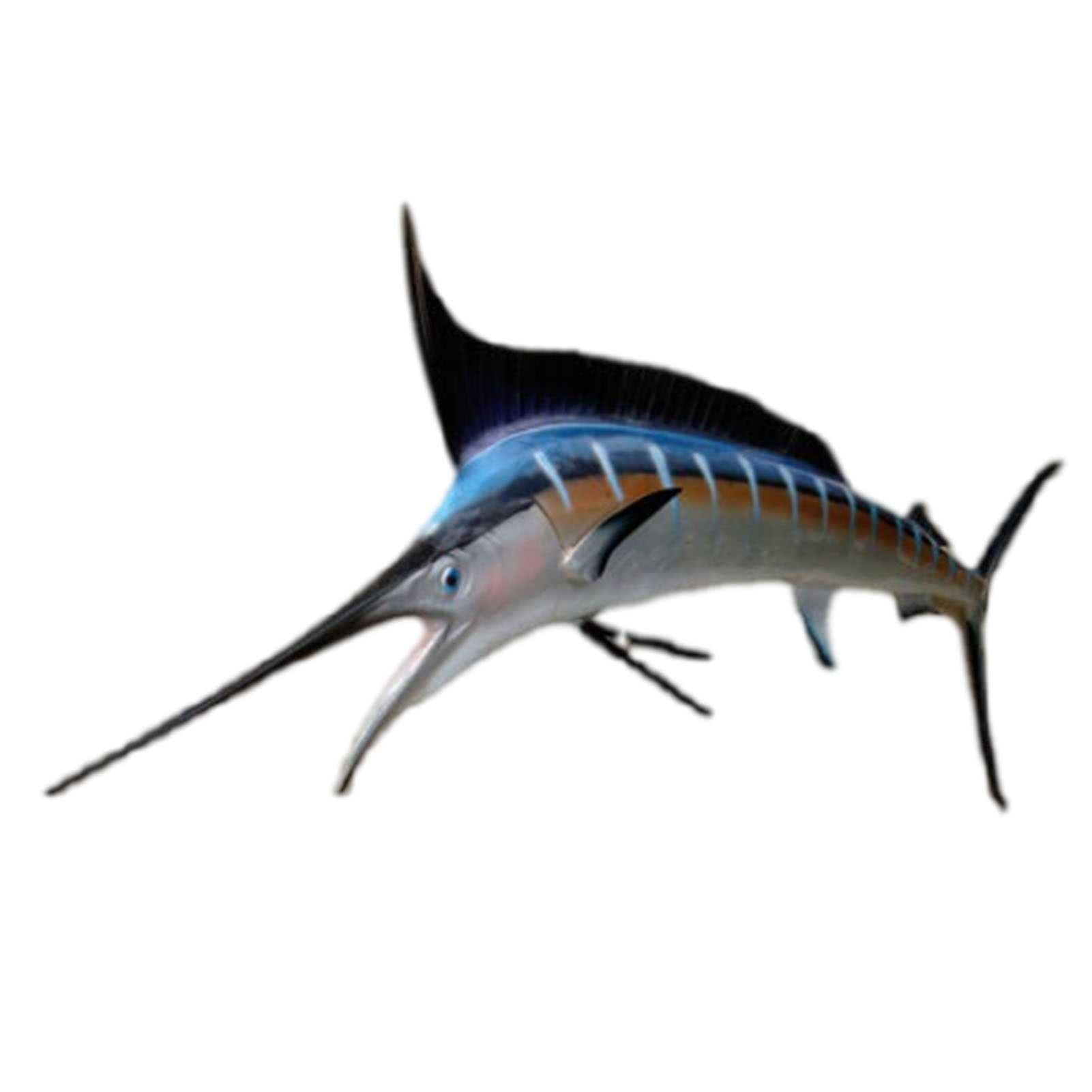 Certified Safe Metal Sailfish Wall Art - Indoor & Outdoor Tropical Swordfish Hanging Decor for Kitchen, Living Room, Bedroom - Perfect for Coastal, Beach House, or Nautical Theme Decorations (Color: Blue)