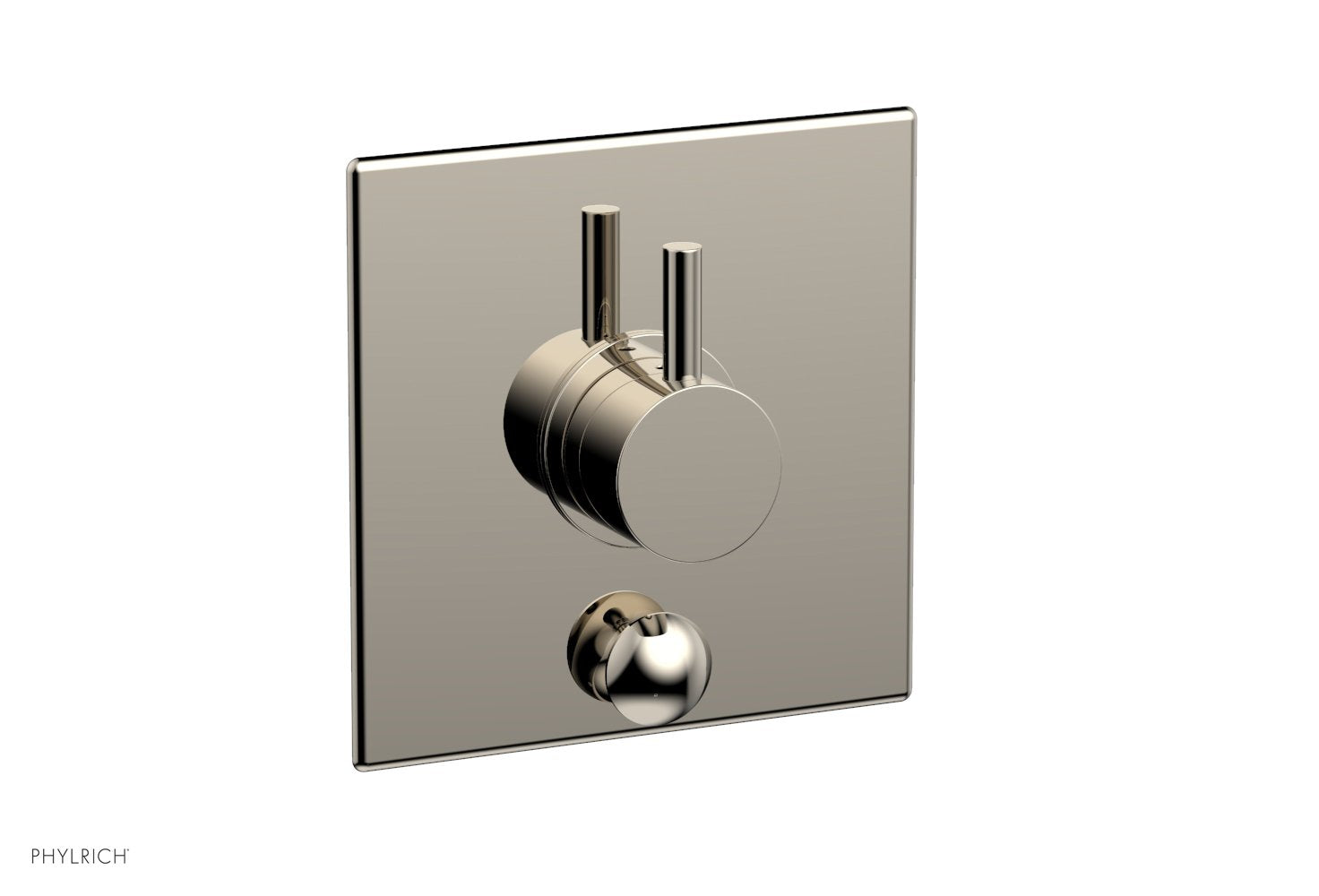 BASIC II Pressure Balance Shower Plate with Diverter and Handle Trim Set 4 203 - Chrome Finish for Bathroom & Shower Installation - Perfect for Home Renovation and Modern Bathroom Upgrades