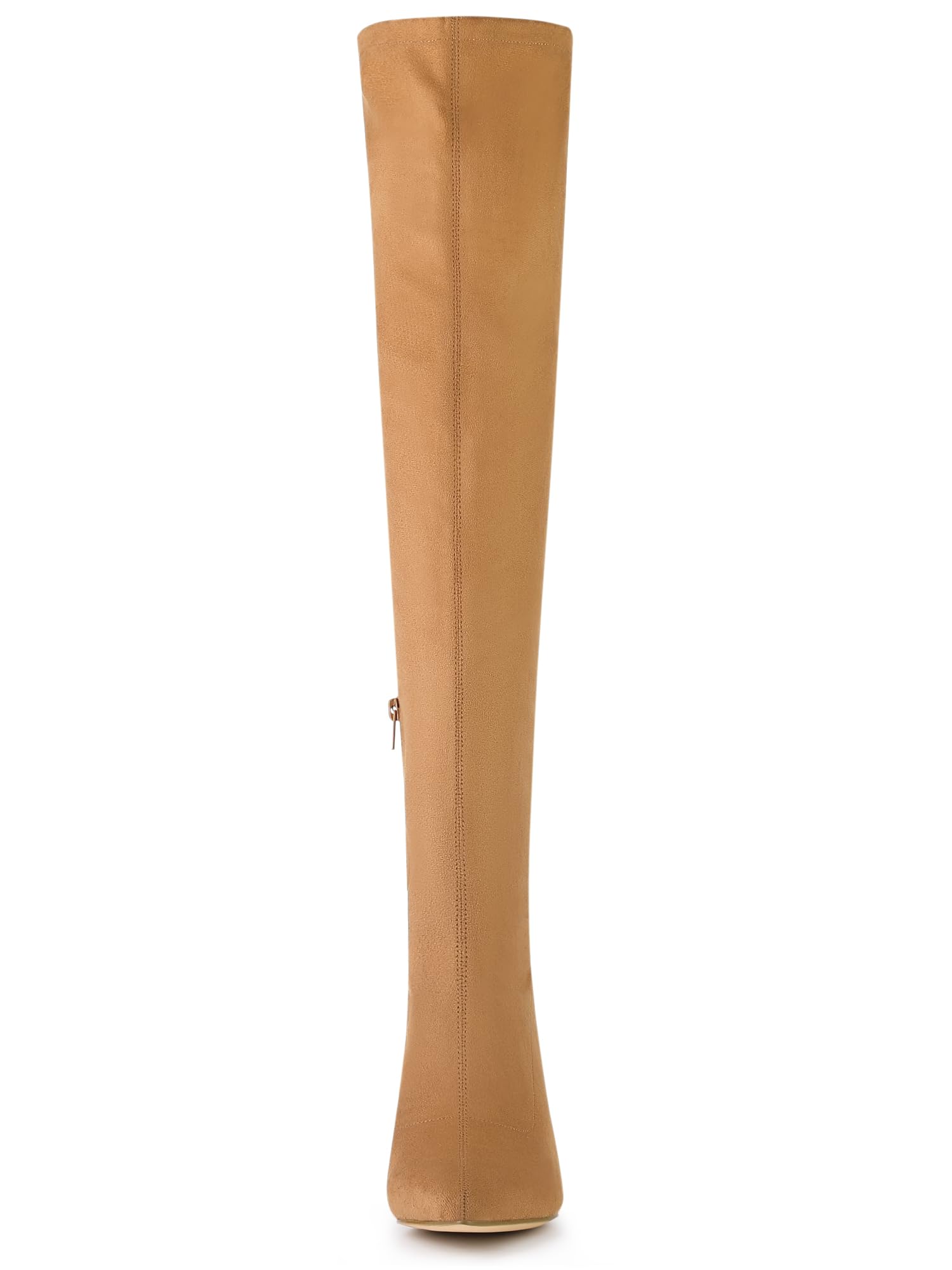 Allegra K Women's Rhinestone Chunky Heel Over The Knee Boots - Fashion High Heel Boots for Party, Night Out & Evening Wear