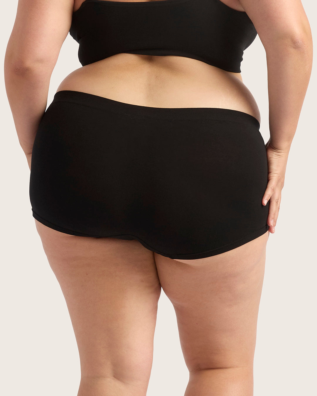 High Waist Boyleg Briefs for Women - Soft Cotton Underwear - Black - Perfect for Yoga, Workout & Everyday Comfort