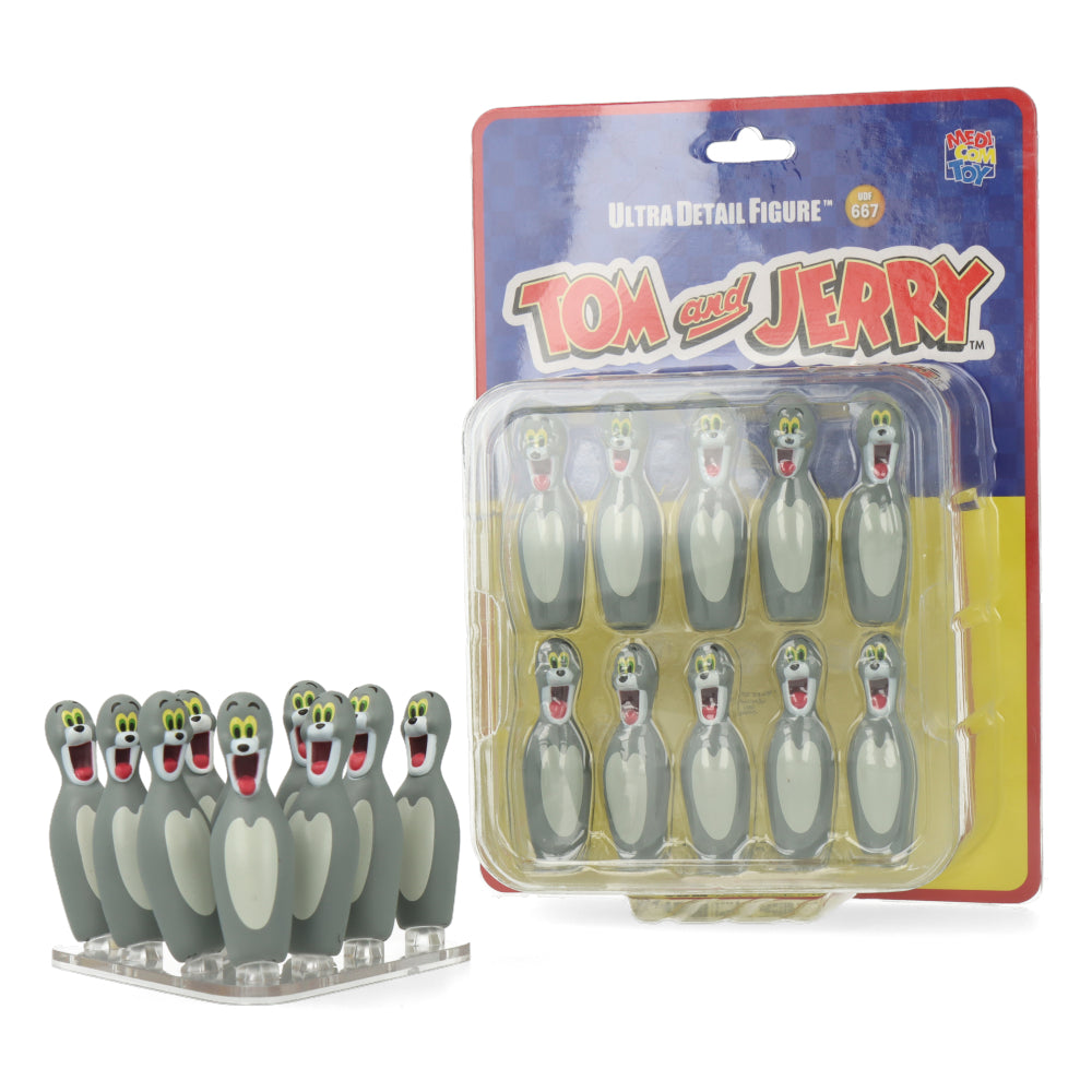 Tom & Jerry Series 3 Bowling Pins Figurine - UDF Collectible Toy for Home Decor, Office Display & Anime Fans Gift