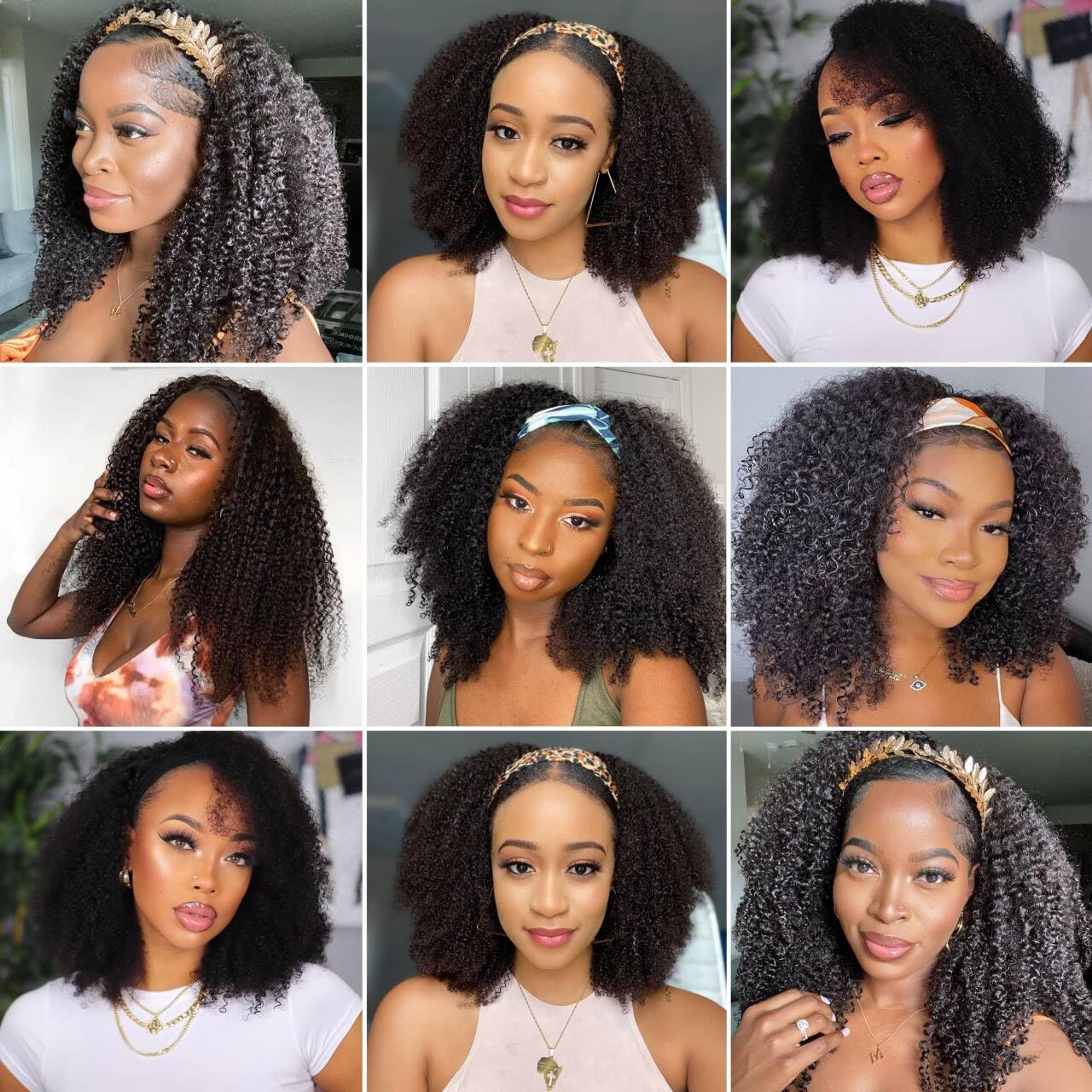 BLY 180% Density 10A Grade Mongolian Afro Kinky Curly Human Hair Wig - Natural Scalp Top, Middle Part, Glueless Headband Wig for Women (26 Inch) - Perfect for Protective Styling, Cosplay & Everyday Fashion