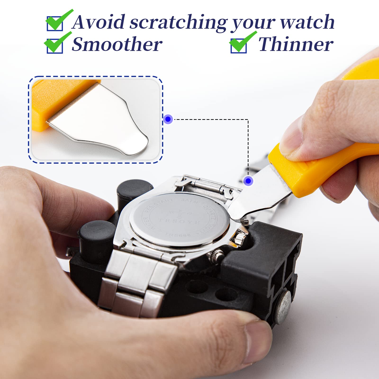 2025 Upgraded Eventronic Watch Repair Kit - Professional Watch Battery Replacement Tool Set with Spring Bar, Case Opener & Link Remover | Complete Watch Maintenance Kit for DIY Watch Battery Change, Band Adjustment & Back Removal | Perfect for Watch Enthusiasts, Jewelers & Home Repair