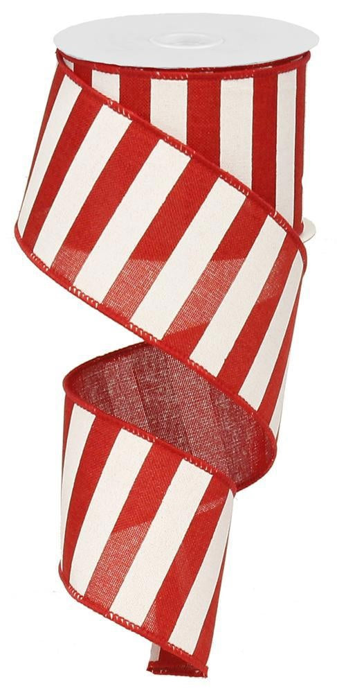10 Yards Red & White Horizontal Striped Ribbon - Perfect for Gift Wrapping, DIY Crafts, Party Decorations & Holiday Bows