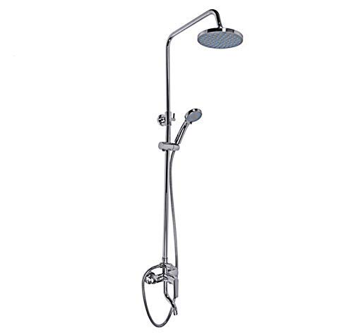 KXA Wall Mounted Rainfall Shower Head Kit with Single Handle Mixer Faucet - Exposed Bathroom Shower System for Spa-Like Relaxation - Perfect for Modern Bathrooms & Luxury Showers