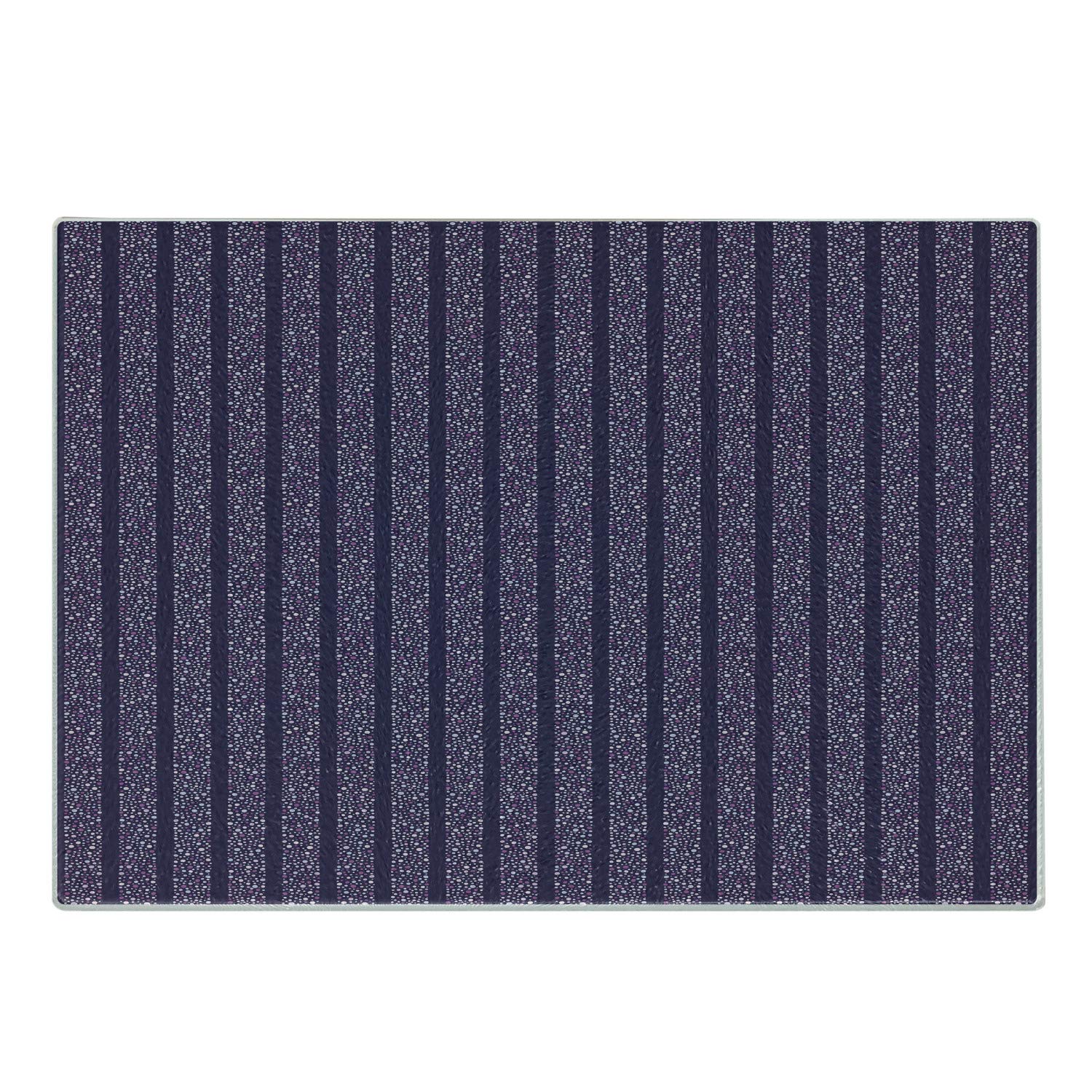 Ambesonne Abstract Cutting Board - Violet Tone Bubbles Vertical Wide Bands, Tempered Glass Serving Board for Kitchen & Charcuterie (Small Size, Quartz Mauve) | Perfect for Entertaining, Cheese Platters & Home Decor