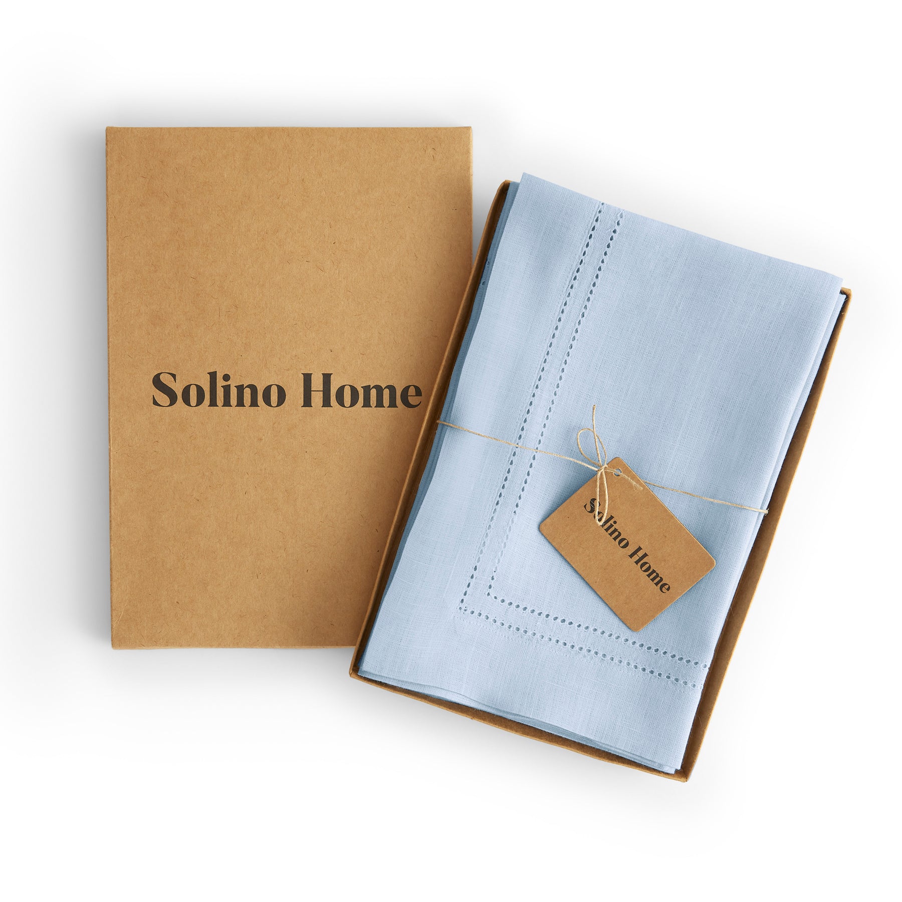 Premium Linen Double Hemstitch Napkins Set of 4 - Elegant Dinner Table Decor for Formal Dining & Special Occasions