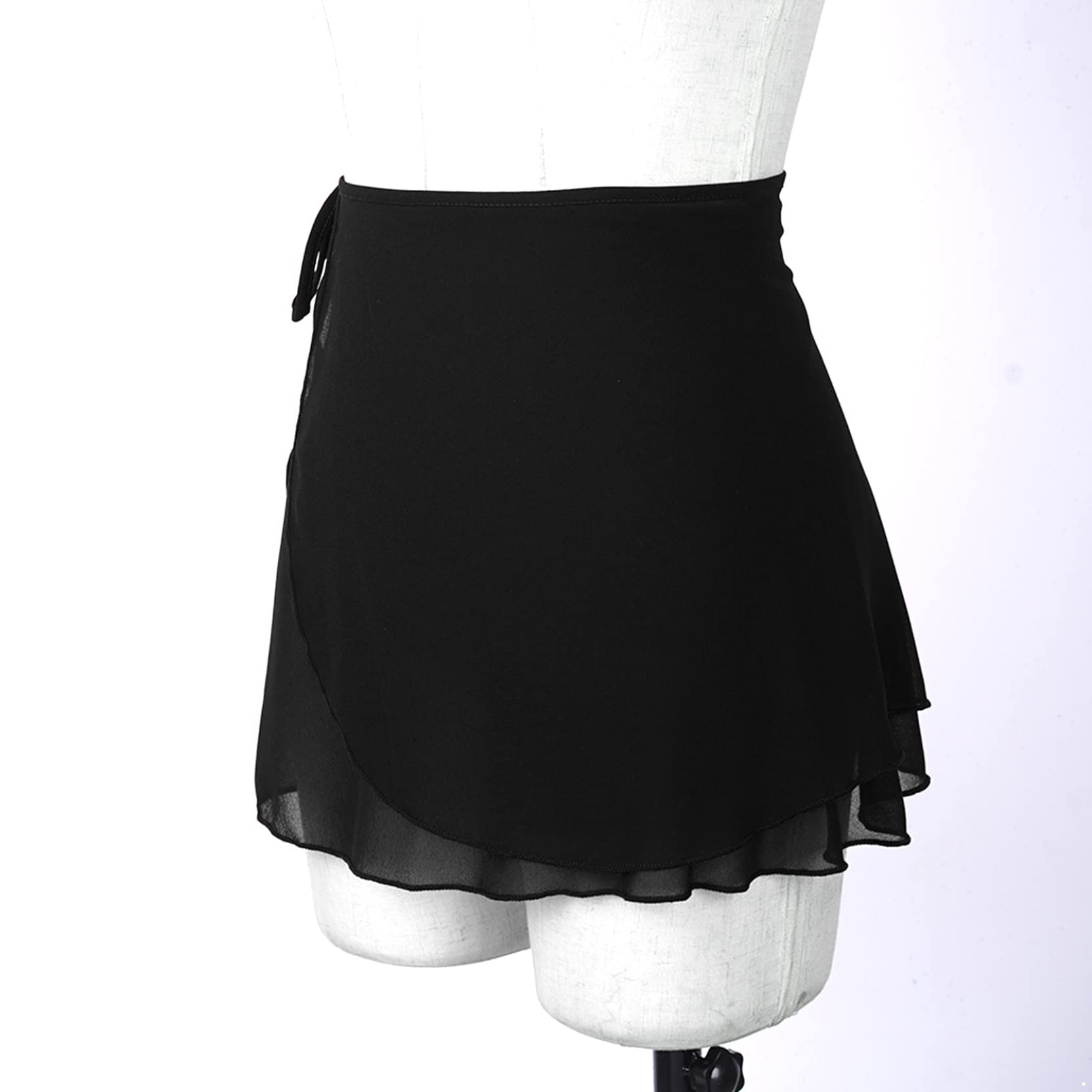 Women's Gradient Chiffon Ballet Dance Skirt Wrap Over Scarf Short Skirt for Ballet, Contemporary, and Performance Dance