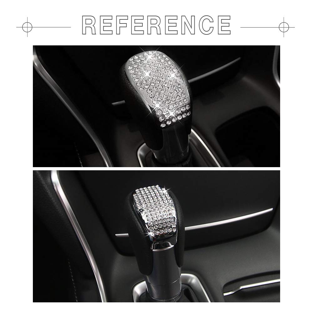 2018-2022 Honda Accord 10th Gen Gear Shift Lever Cover - Compatible with 1.5T EX, EX-L, LX & V6 FWD Models - Sparkling Crystal Silver Interior Decoration Accessory | Perfect for Car Customization & Stylish Upgrades