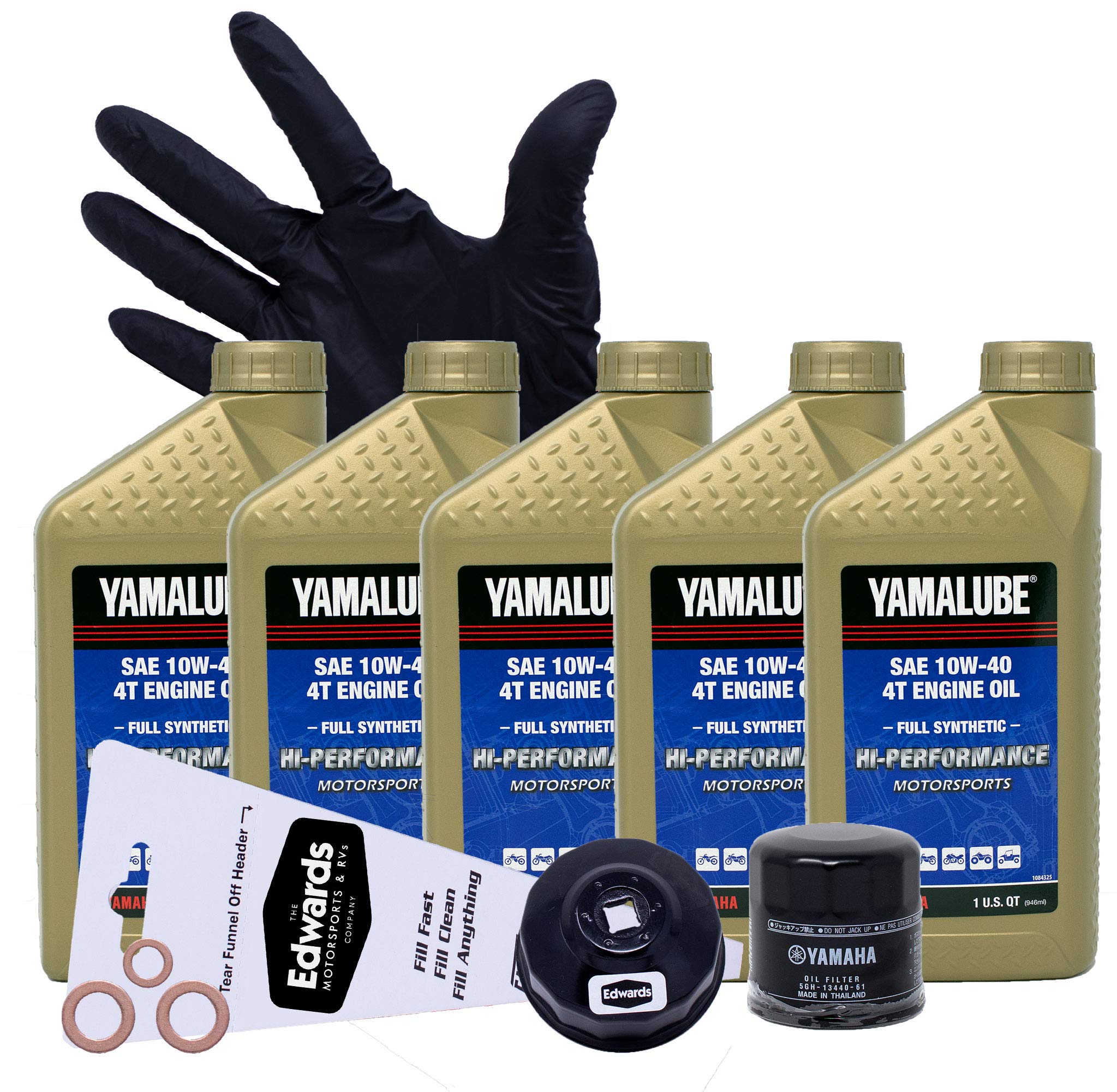 Edwards Full Synthetic Oil Change Kit for 2016-2020 Yamaha YXZ1000R YXZ1000EPS YXZ1000SS UTV - Engine Maintenance & Off-Road Vehicle Care