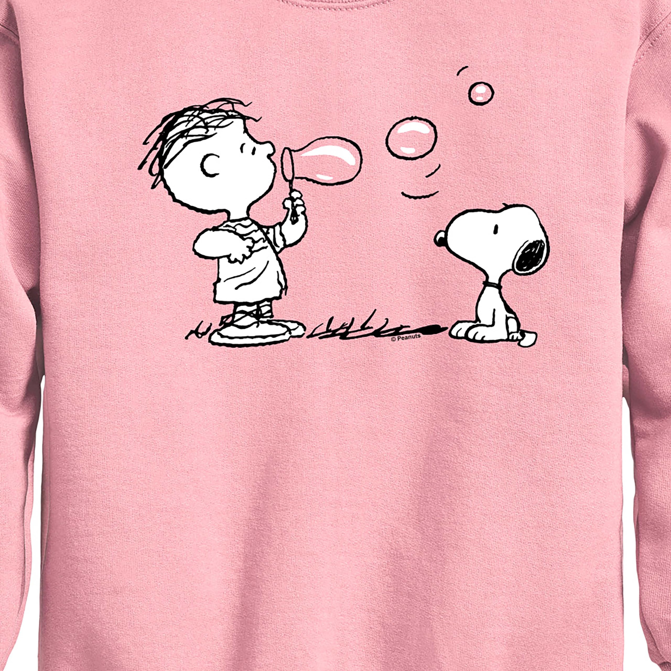 HYBRID APPAREL Peanuts Snoopy Bubbles Fleece Sweatshirt for Toddler & Youth - Soft Crewneck Pullover for Boys & Girls - Cozy Winter Outfit for Playdates & School Activities