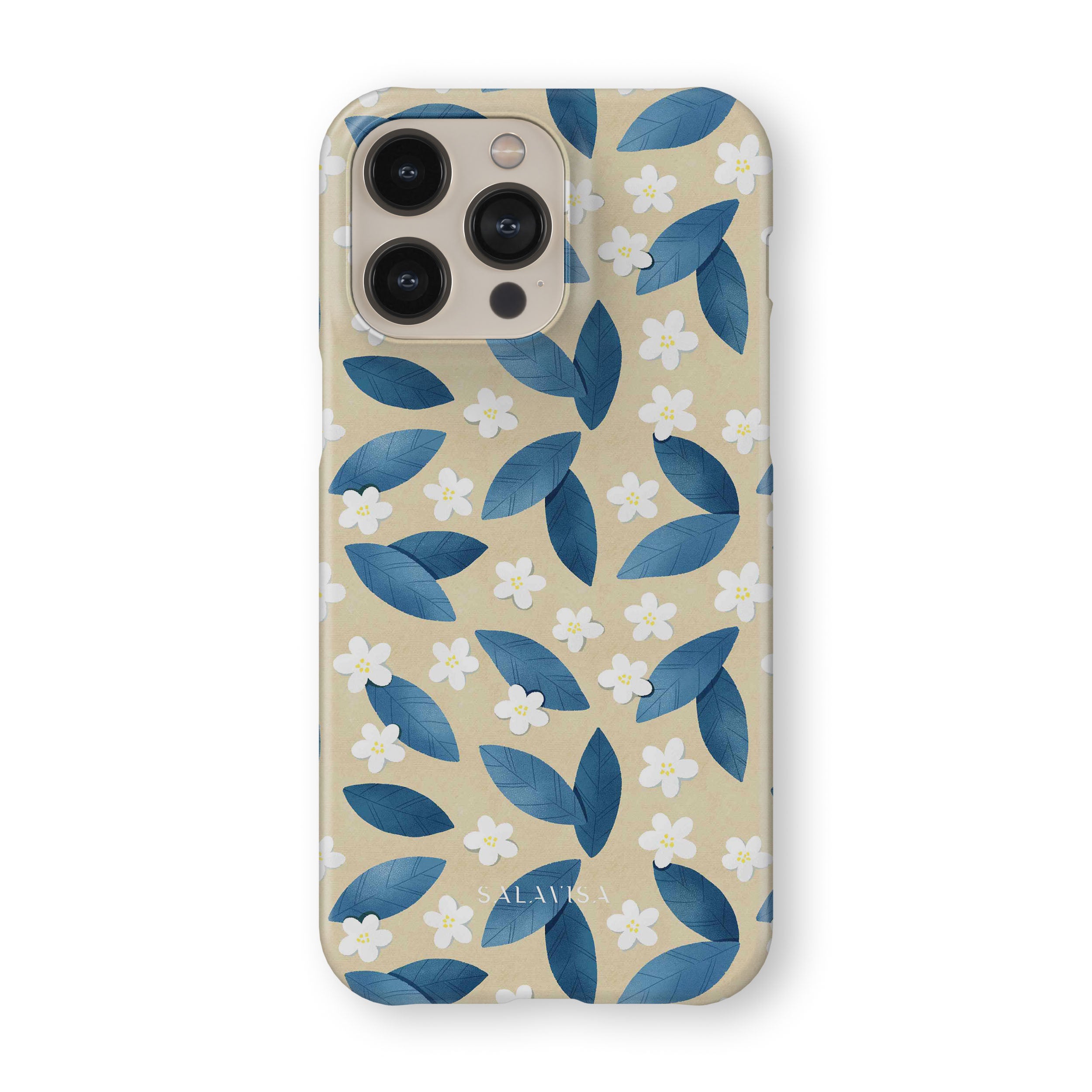 Premium Blue Leafs Phone Case - Durable Protective Cover for iPhone & Samsung - Stylish Nature-Inspired Design for Everyday Use & Outdoor Adventures