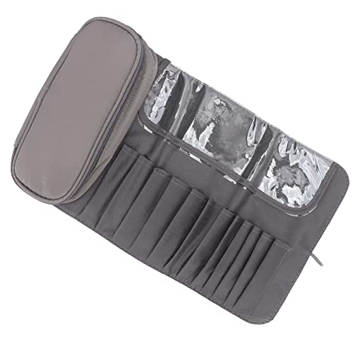 Professional Makeup Brush Bag - Waterproof Nylon Zipper Roll-Up Cosmetic Brush Organizer for Travel | Portable Storage for Makeup Brushes & Beauty Tools | Perfect for Travel, Home Use & Salon Professionals