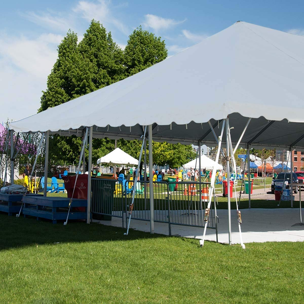 30' x 60' White West Coast Frame Canopy Tent - Heavy Duty Indoor & Outdoor Party Tent for 150-360 People | Perfect for Weddings, Events, Farmers Markets, and Backyard Gatherings | Commercial & Residential Use | Easy Setup & Durable Construction