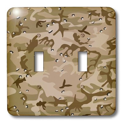 3D Rose Gulf War Camouflage Double Toggle Switch - Brown Military Style Switch for DIY Projects, Home Decor & Vehicle Customization
