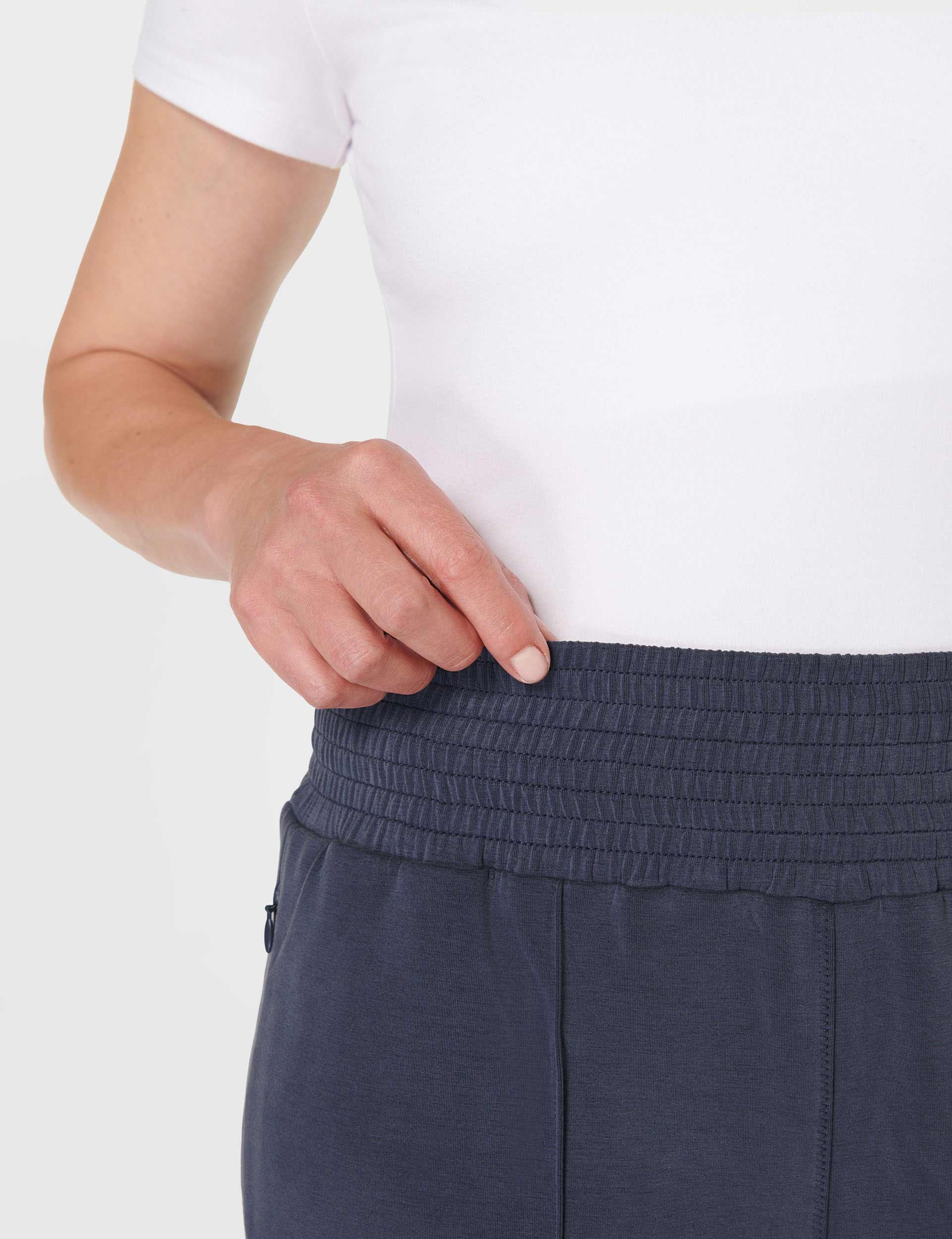 Sand Wash Cloud Weight Track Trousers for Women - Navy Blue Joggers for Running, Yoga & Lounge Wear | Comfortable Athletic Pants