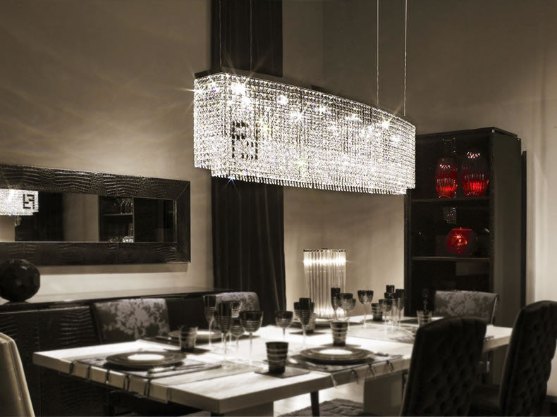 Claire Crystal Chandelier - Elegant Modern Ceiling Light Fixture for Dining Room, Living Room & Bedroom | Perfect for Home Decor & Wedding Venue Lighting