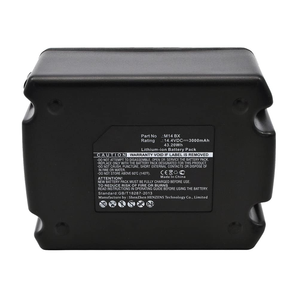 Synergy Digital 14.4V 3000mAh Li-ion Replacement Battery for Milwaukee M14 Power Tools - Ultra High Capacity Compatible with Drills, Saws & Other Milwaukee M14 Tools - Perfect for DIY Projects, Construction & Home Repairs