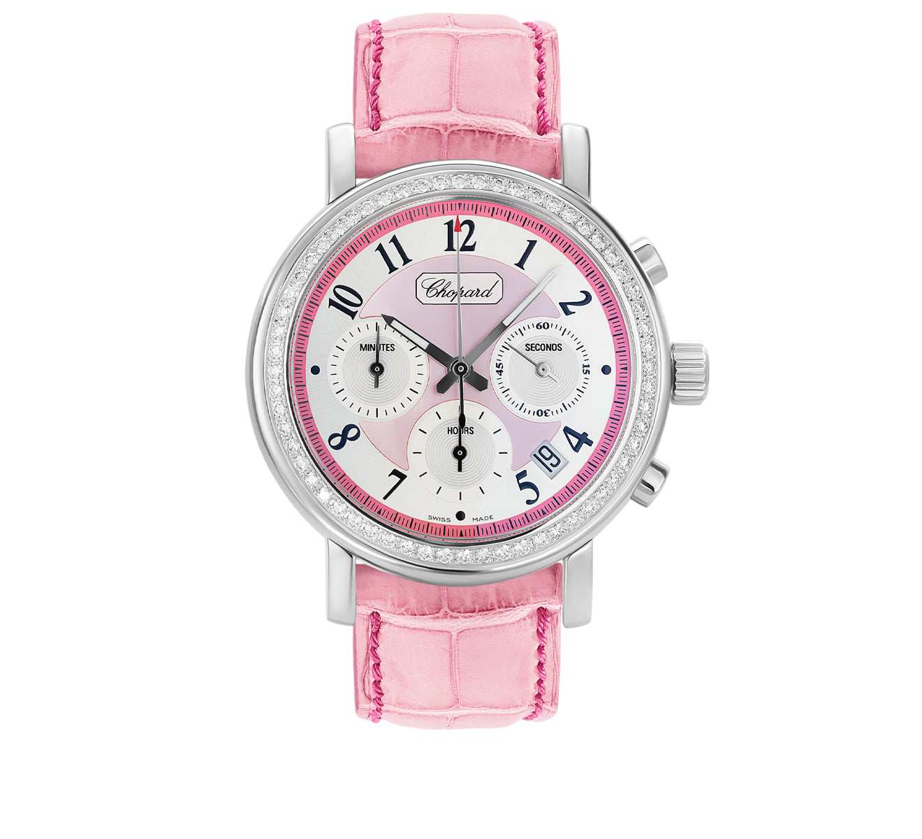 Chopard Elton John Chronograph Ladies Watch - Stainless Steel & 18K White Gold with Diamonds - Luxury Dress Watch for Women, Perfect for Formal Events & Special Occasions