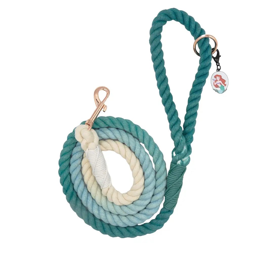 Disney Princess Ariel Rope Dog Leash - Adjustable Pet Leash for Small & Medium Dogs - Perfect for Walks, Training & Outdoor Adventures