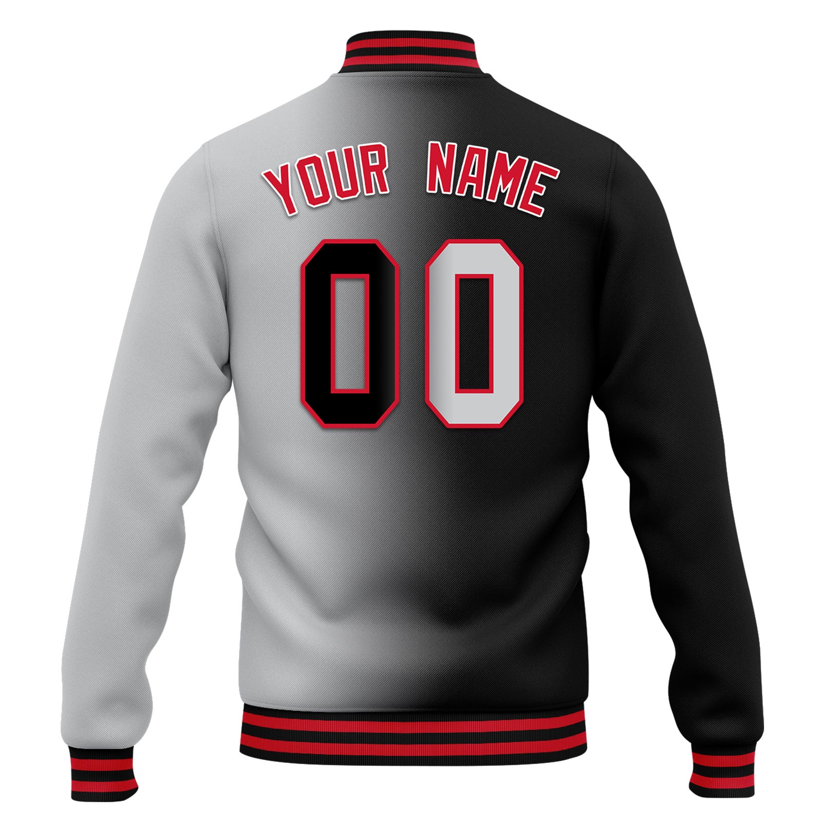 Custom Gradient Fashion Bomber Jacket - Personalized Varsity Letterman Jacket with Full Snap Closure (FZ005 D028016) | Perfect for Streetwear, Casual Outfits & School Events