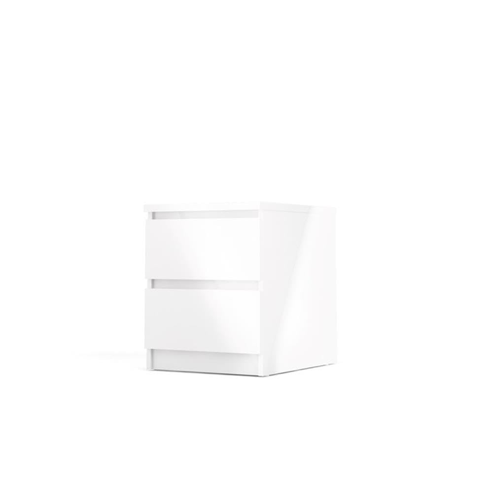 Home Square 2-Piece Bedroom Set with 2 Drawer Nightstands - High Gloss Finish for Modern Bedroom Decor | Perfect for Master Bedroom, Guest Room & Apartment Furniture