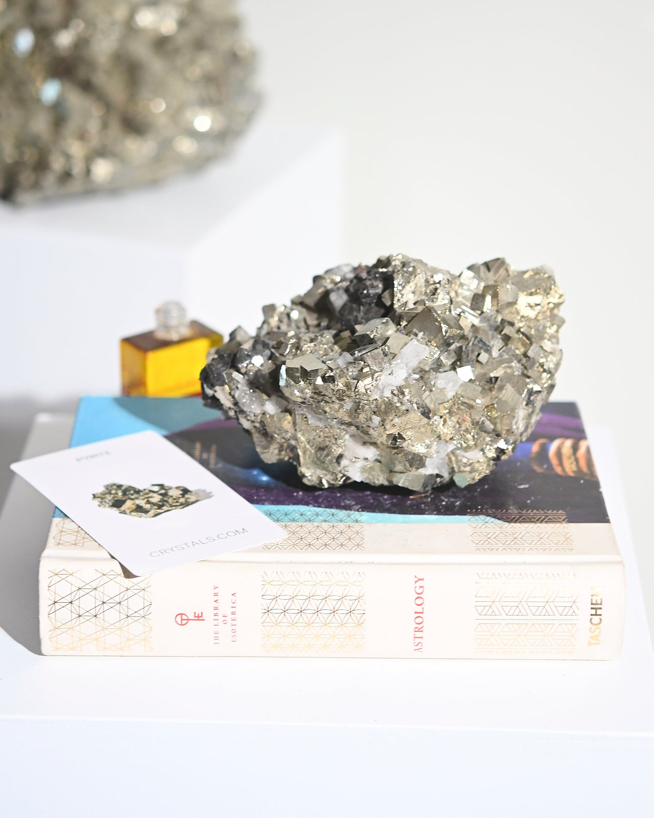 Natural Cubic Pyrite and Quartz Crystal Cluster - 7.5lbs Raw Mineral Specimen for Home Decor, Meditation, and Energy Healing | Perfect for Crystal Collectors, Feng Shui, and Spiritual Practices