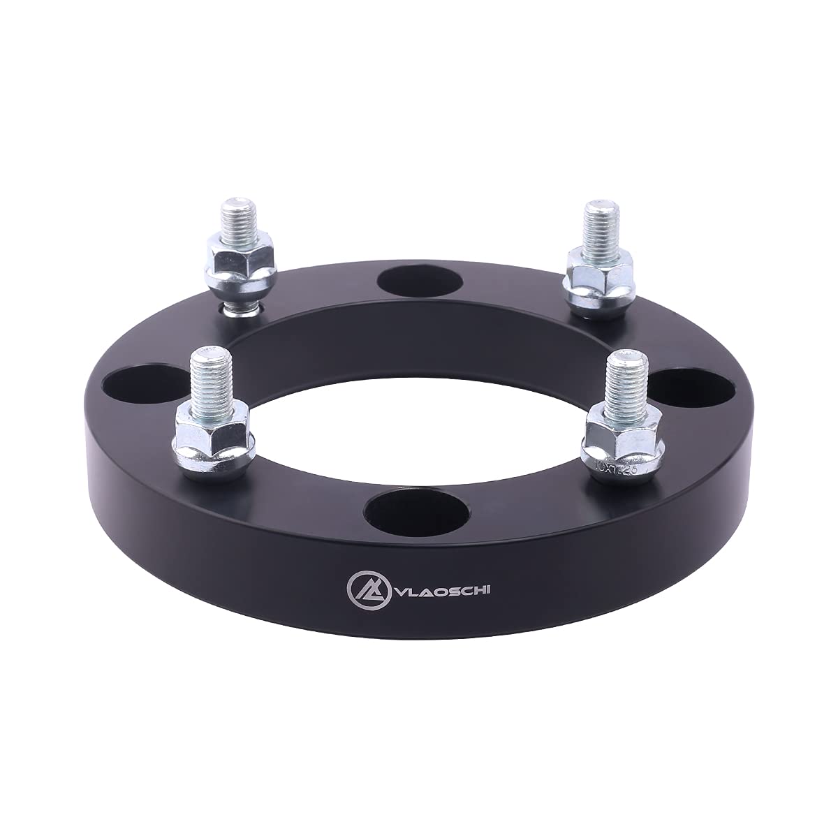VLAOSCHI 1 Inch Black Forged ATV Wheel Spacers 4x137 Bolt Pattern with 12x1.25 Studs - Compatible with Kawasaki Mule 2500 2510 2520 3000 4000 4010 Trans PRODX PROFX & Teryx4 Teryx 750 800 - Pack of 4 - Enhance Off-Road Performance & Stability