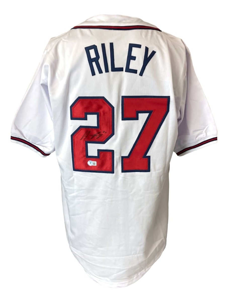 Austin Riley Atlanta Braves Signed White Baseball Jersey - Authentic MLB Player Jersey for Fans & Collectors - Perfect for Sports Memorabilia, Gifts & Game Day Outfits