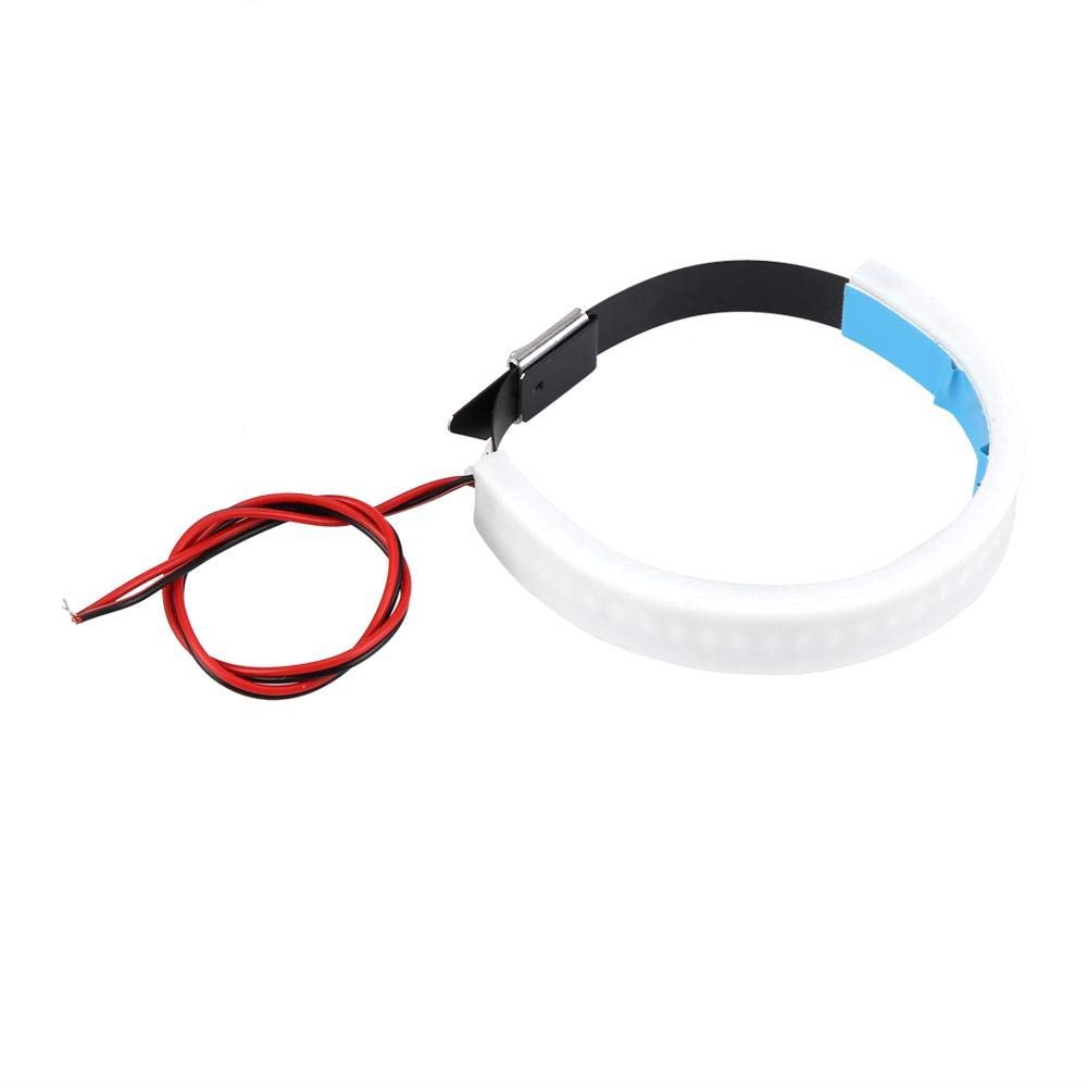 Suuonee 12V LED Strip Lights for Motorcycle & Car - Amber Shock Absorption Fork Light Bar for Night Riding & Vehicle Decoration