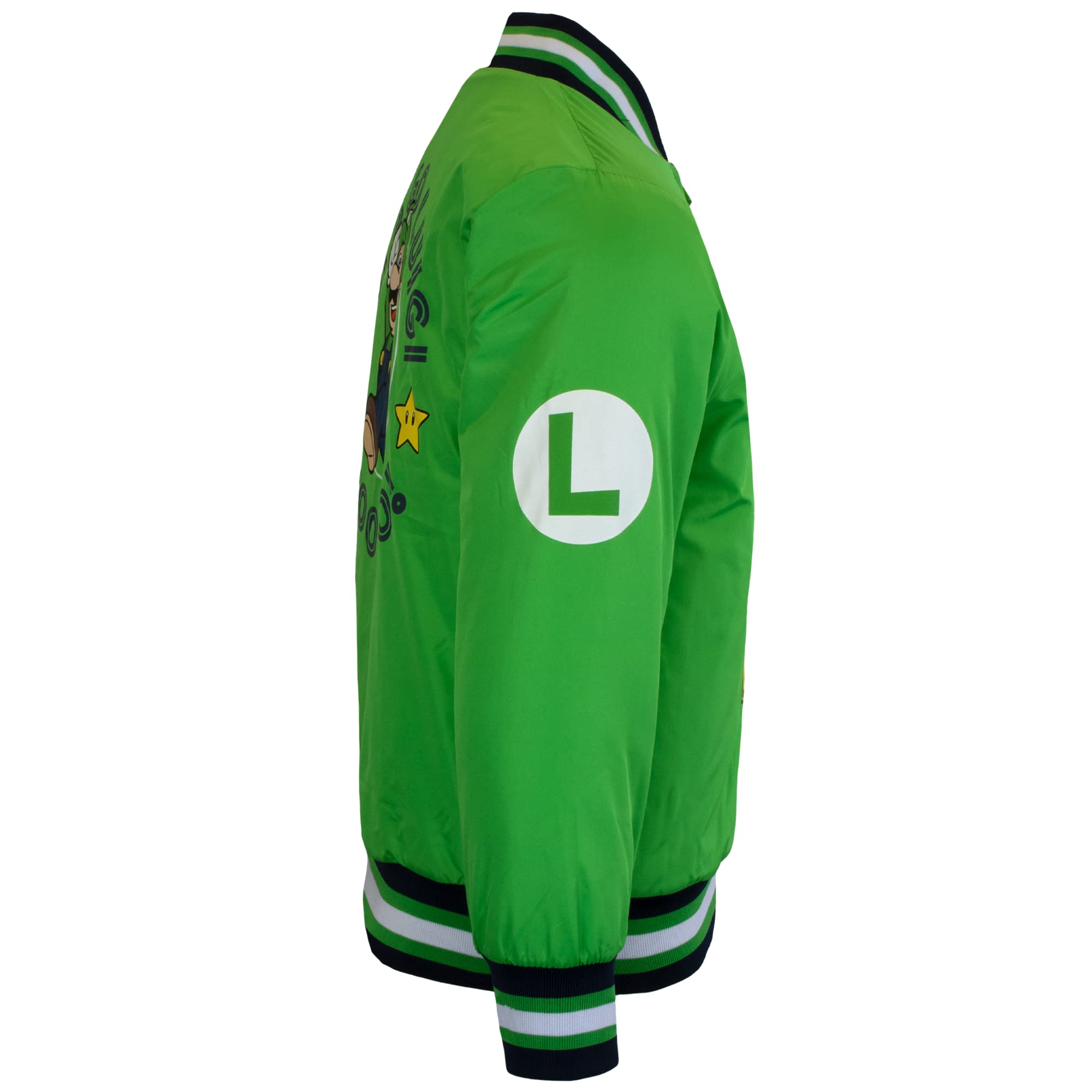 Nintendo Super Mario Bomber Jacket - Mario & Luigi Video Game Inspired Windbreaker for Men & Women | Perfect for Cosplay, Gaming Events & Streetwear Fashion