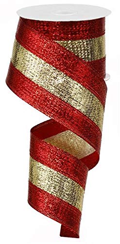3 in 1 Metallic Wired Edge Ribbon - 2.5