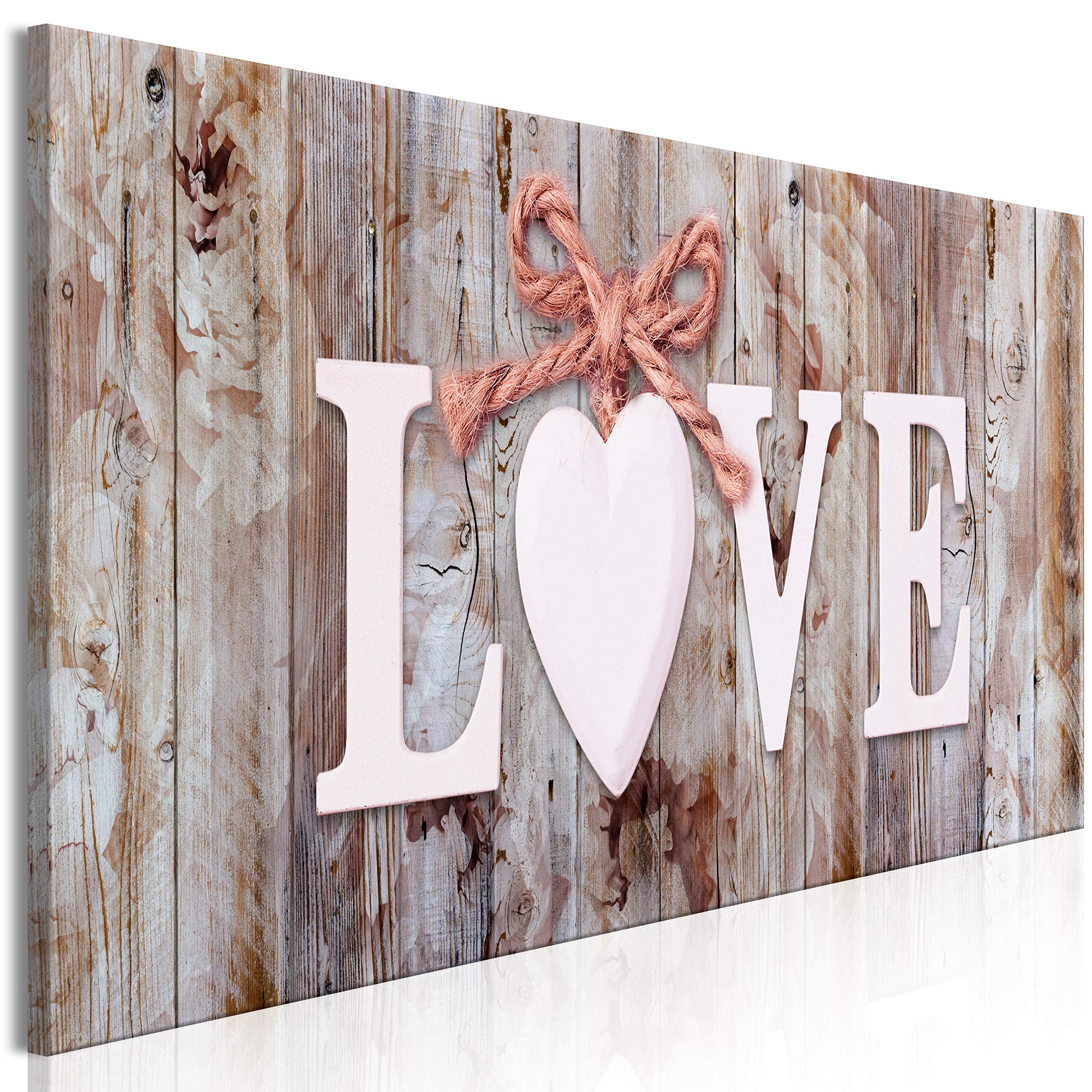 Artgeist Acoustic Canvas Wall Art Print - 47x16 Inch Soundproofing Picture with Acoustic Foam, Vintage Love Inscription for Home & Office Decor | Noise Reduction Artwork for Living Room, Bedroom, Studio