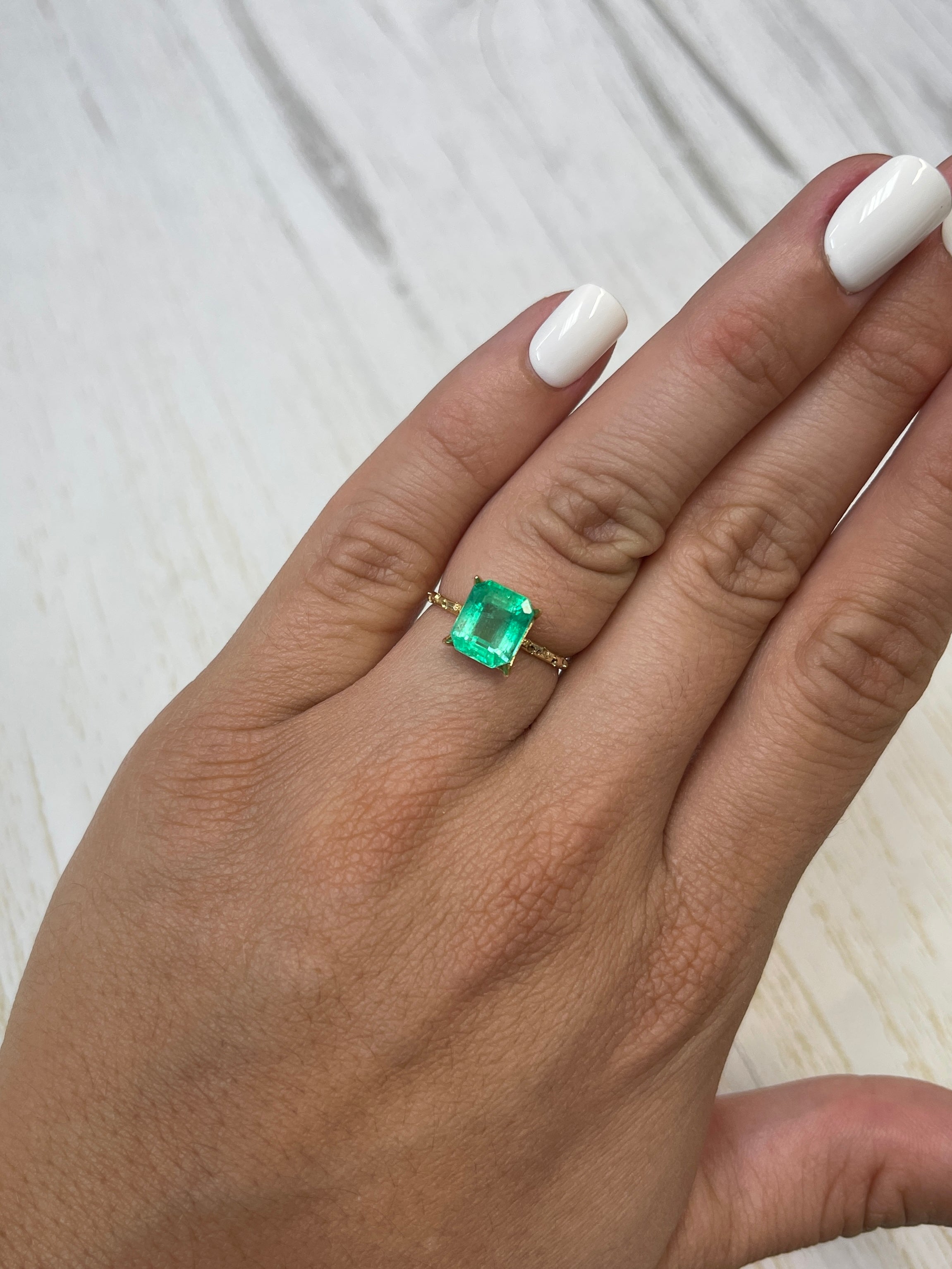 2.91 Carat Yellowish Green Natural Loose Colombian Emerald - Emerald Cut Gemstone for Jewelry Making, Engagement Rings & Luxury Gifts