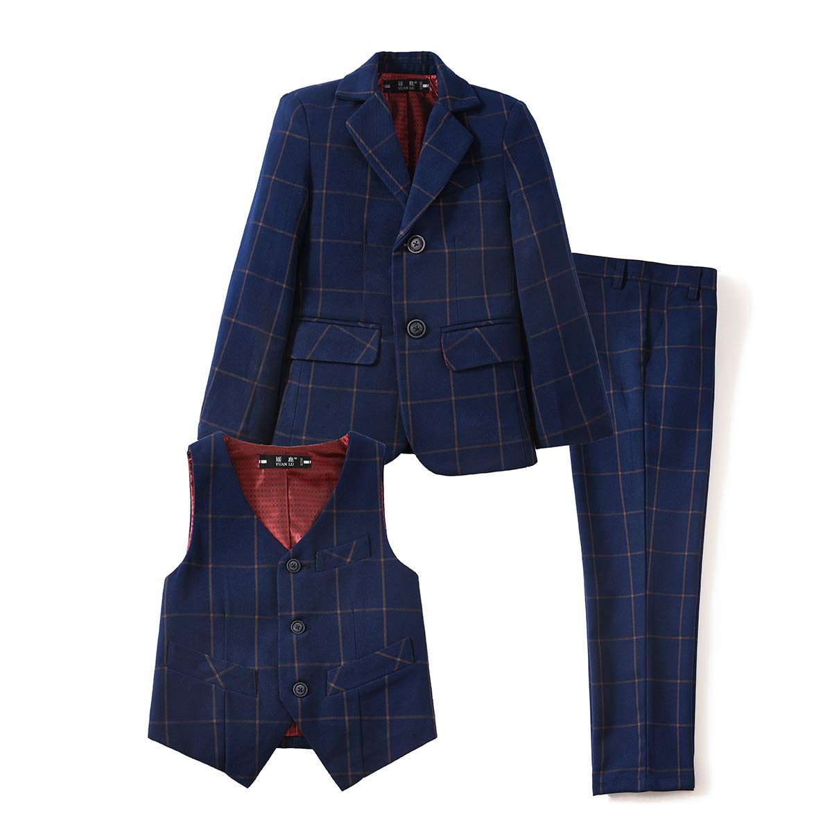 YuanLu Boys Formal Suit Set - Kids Vest & Pants Dress Outfit for Ring Bearer, Weddings & Special Occasions | Perfect for Birthday Parties, School Events & Family Photos