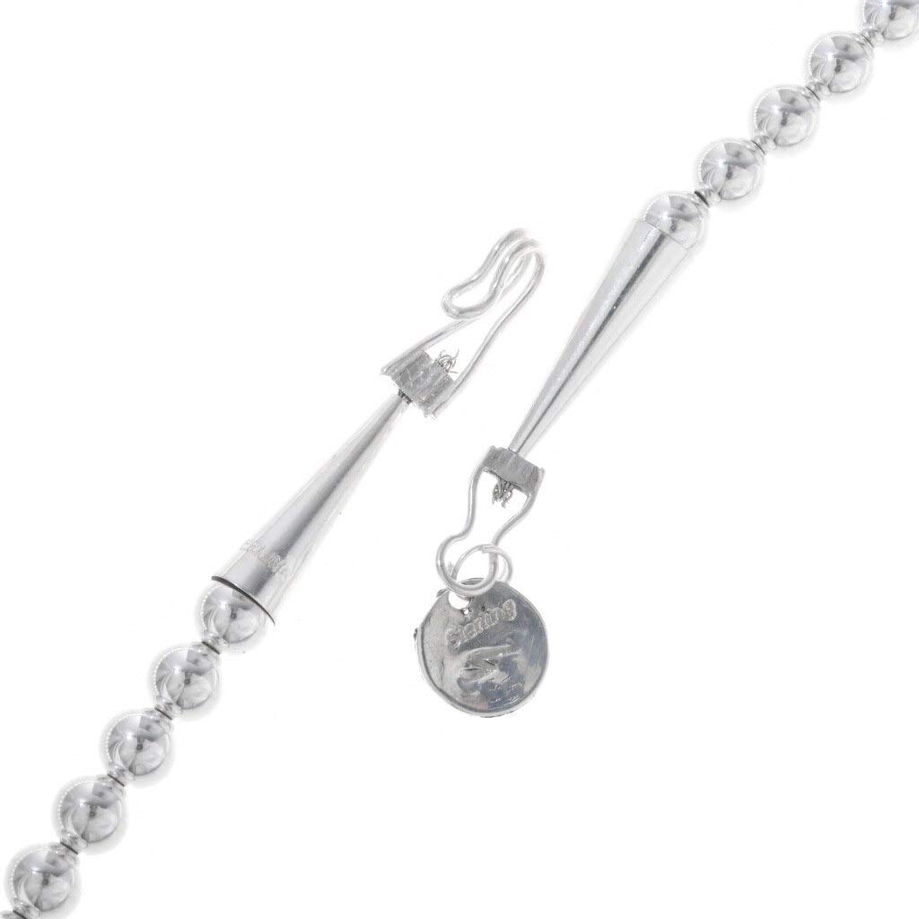 Navajo Sterling Silver Graduated Round Bead Necklace | Smooth Desert Pearl Jewelry | Perfect for Boho Fashion & Southwest Style Outfits