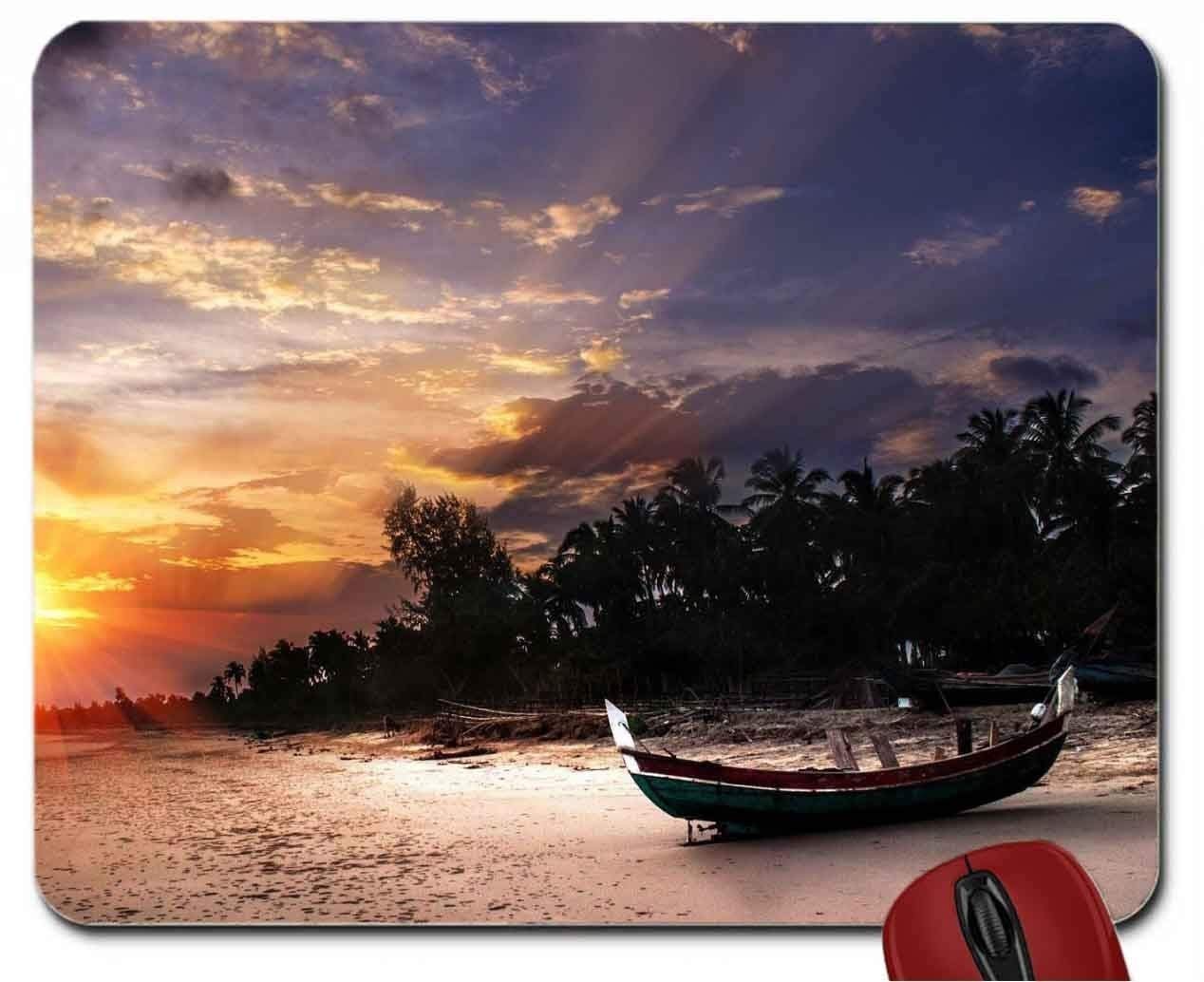 Sunset Desert Beach Mouse Pad - Non-Slip Computer Mousepad for Gaming & Office Work (Perfect for PC, Laptop & Home Office Setup)