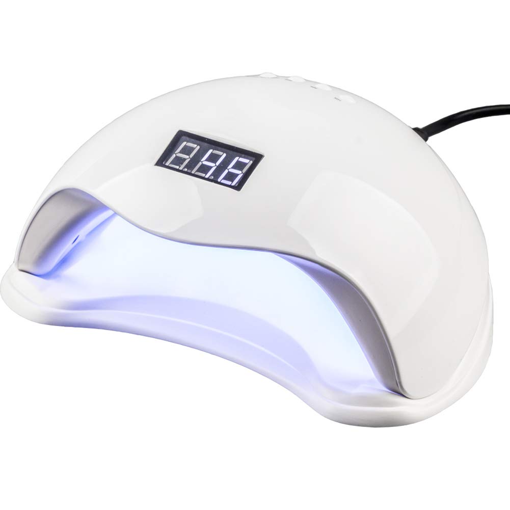 Professional 48W UV LED Nail Lamp for Gel Polish - 4 Timer Settings, Fast Drying Nail Dryer for Gel Varnish & Manicures | Perfect for Home Salons, Nail Artists & DIY Manicures