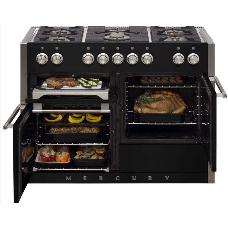 AGA AMC48DF MBL 48-Inch Dual Fuel Range with True European Convection - Professional Gas & Electric Oven for Home Chefs, Perfect for Baking, Roasting & Entertaining