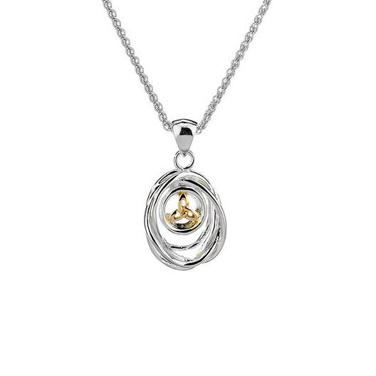 Small Celtic Cradle of Life Pendant Necklace - Sterling Silver Irish Knot Jewelry for Women - Perfect for Gifts, Spiritual Protection & Everyday Wear