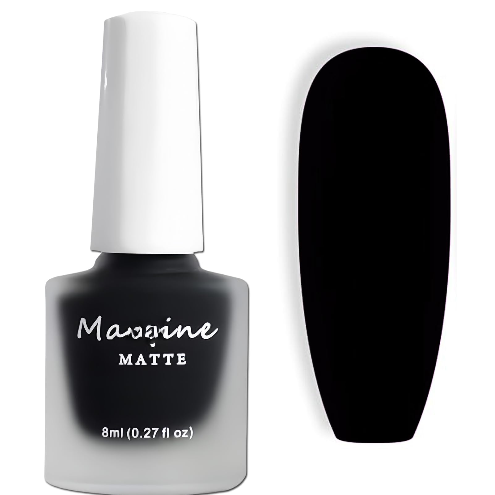 Matte Black Nail Polish - Quick Air Dry, Water-Based Formula for Men & Women | Easy Application, Long-Lasting Wear | Perfect for Everyday Style, Special Occasions & Nail Art Designs