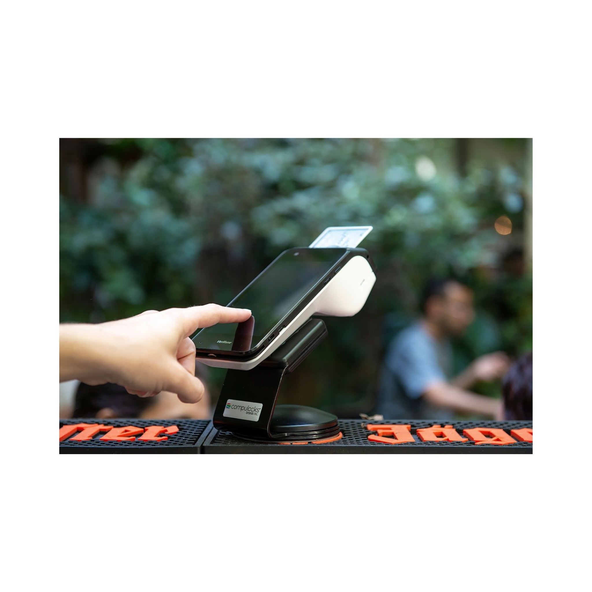 Compulocks Slidedock Universal Secure EMV Stand for Credit Card Readers - Durable & Anti-Theft Payment Terminal Holder for Retail, Restaurants & POS Systems