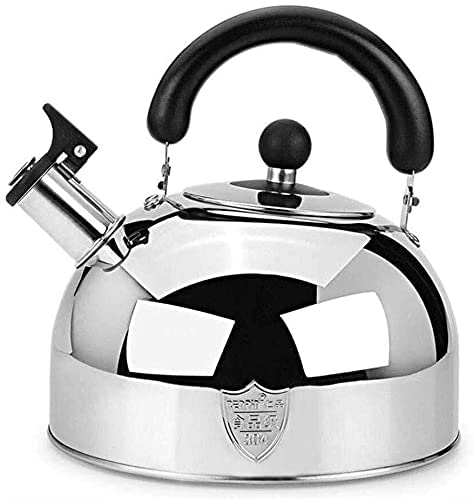 **Stainless Steel Whistling Tea Kettle 4L - Large Capacity Gas & Induction Stove Compatible - Perfect for Boiling Water, Making Tea, Coffee & Hot Beverages at Home or Office**