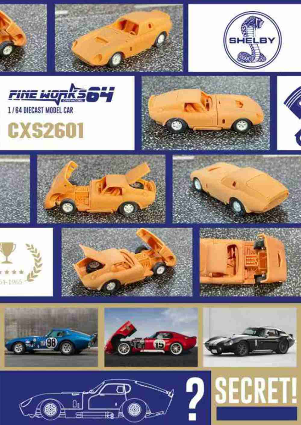 1:64 Shelby Cobra Daytona Coupe Diecast Model Car - Collectible Miniature Toy for Hobbyists & Car Enthusiasts - Perfect Gift for Birthdays, Christmas & Display Collection - Ideal for Home Decor, Office Desk & Model Racing Scenes