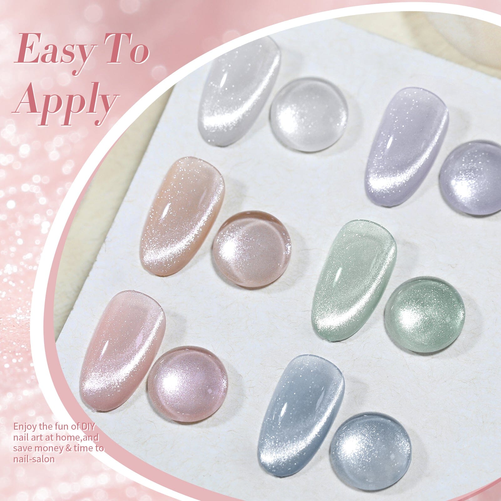 6 Colors Milky Jelly Cat Magnetic Gel Polish Set 7ml - Long Lasting Nail Art Kit for Salon & Home Manicure, Perfect for Parties, Weddings & Special Occasions