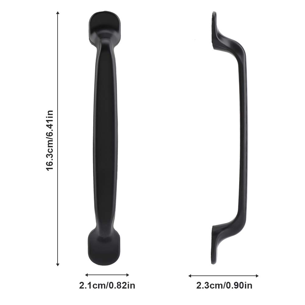 Premium Black Door Handle - Heavy Duty Cabinet & Wardrobe Drawer Pulls (2 Pack) - Perfect for Kitchen Cabinets, Bedroom Furniture & Office Storage Solutions